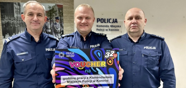 Można wylicytować godzinę pracy z Komendantem Miejskim Policji w Koninie
