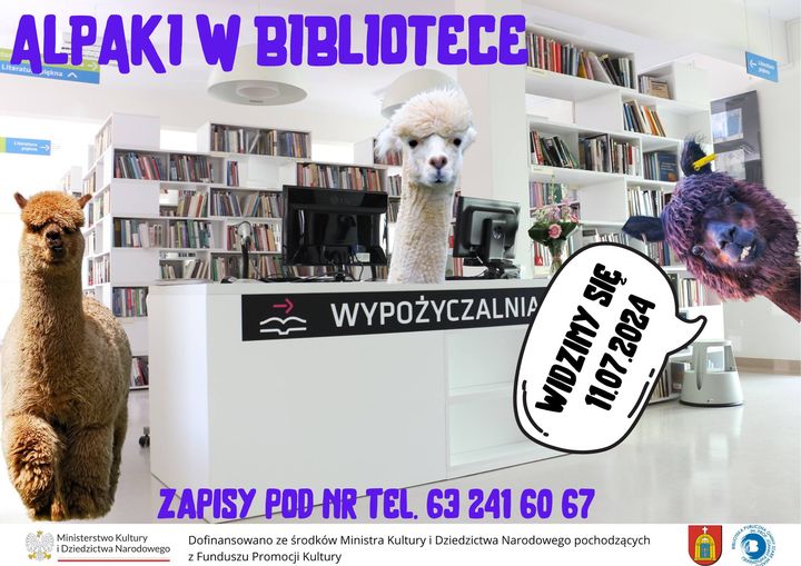 Alpaki w bibliotece. Będzie można nakarmić i wyprowadzić na spacer