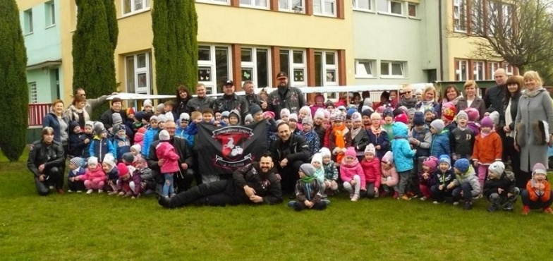 Ich akcja ciągle trwa. Konińscy motocykliści odwiedzają kolejne przedszkola