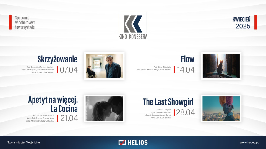 Kino Helios w Koninie serdecznie zaprasza na poniedziałkowe Kino Konesera!