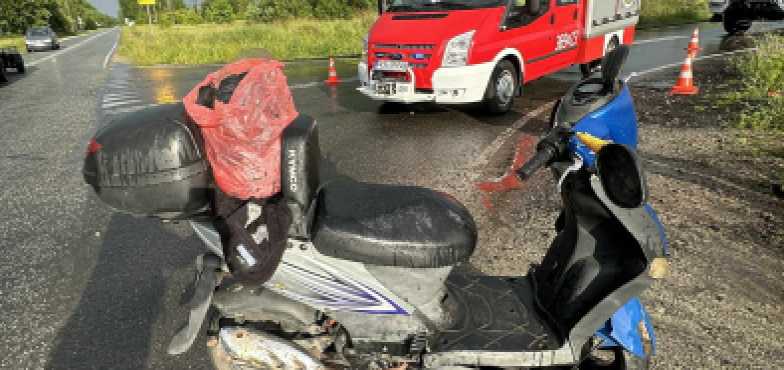 Poszkodowany motocyklista. Wypadek w Roztoce