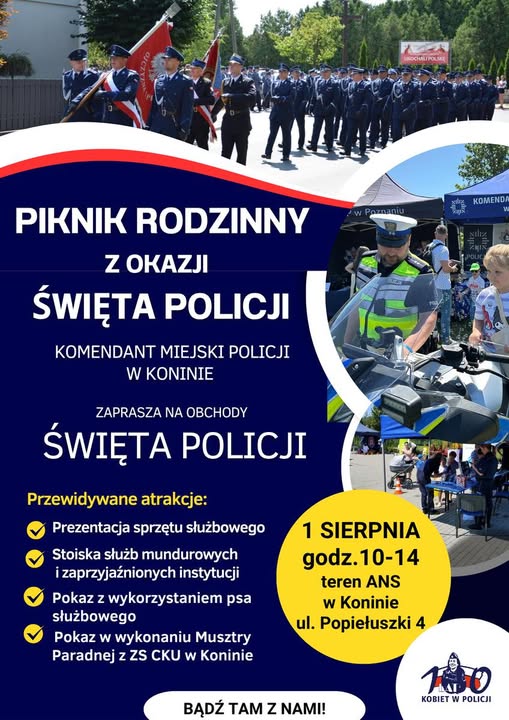 Święto Policji w Koninie. To będzie piknik dla całych rodzin