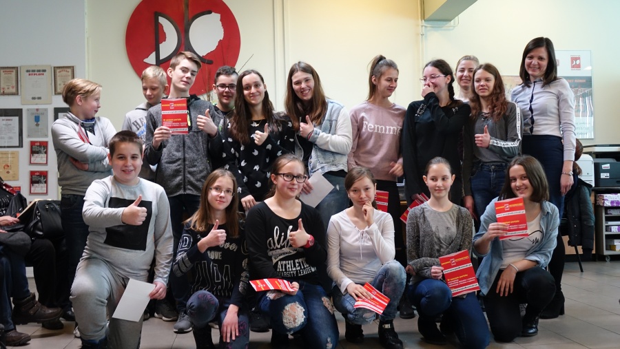 Odwiedzili redakcję uczniowie Zespołu Szkolno-Przedszkonego w Ślesinie 