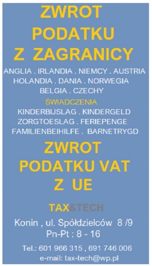 ZWROTY PODATKU Z ZAGRANICY
