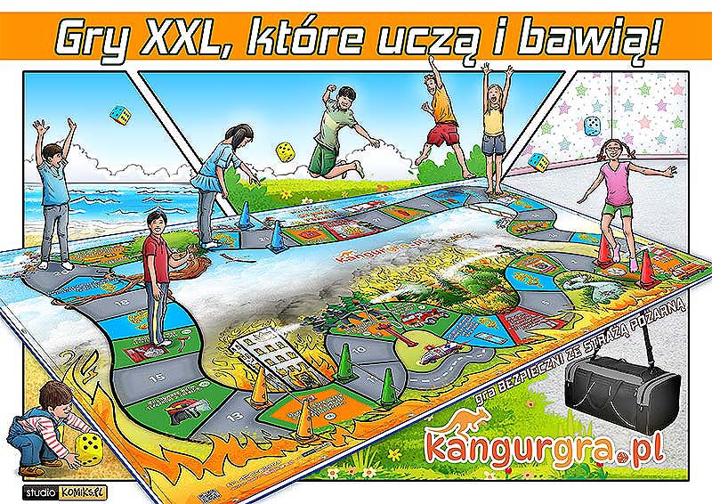 gra XXL o STRAŻY POŻARNEJ dla DZIECI do skakania, nauki i zabawy